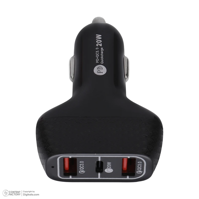 شارژر فندکی 20 وات سه پورت مدل LDO-555
