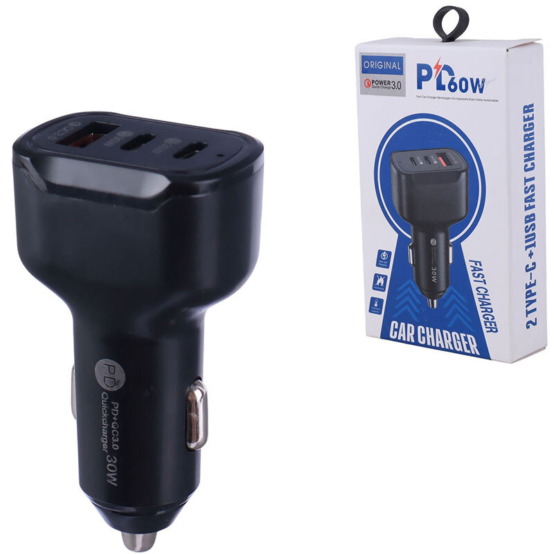 شارژر فندکی فست شارژ ZF QC3.0 PD 60W