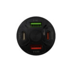 شارژر فندکی فست و PD چهار پورت مدل CC123 38W