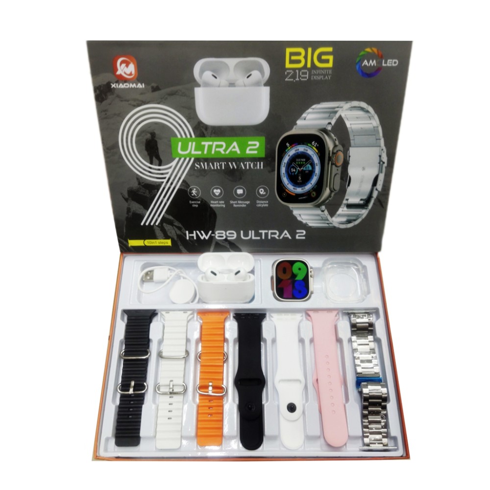 ساعت هوشمند مدل HW-89 ULTRA2 با ۷ بند + ایرپاد