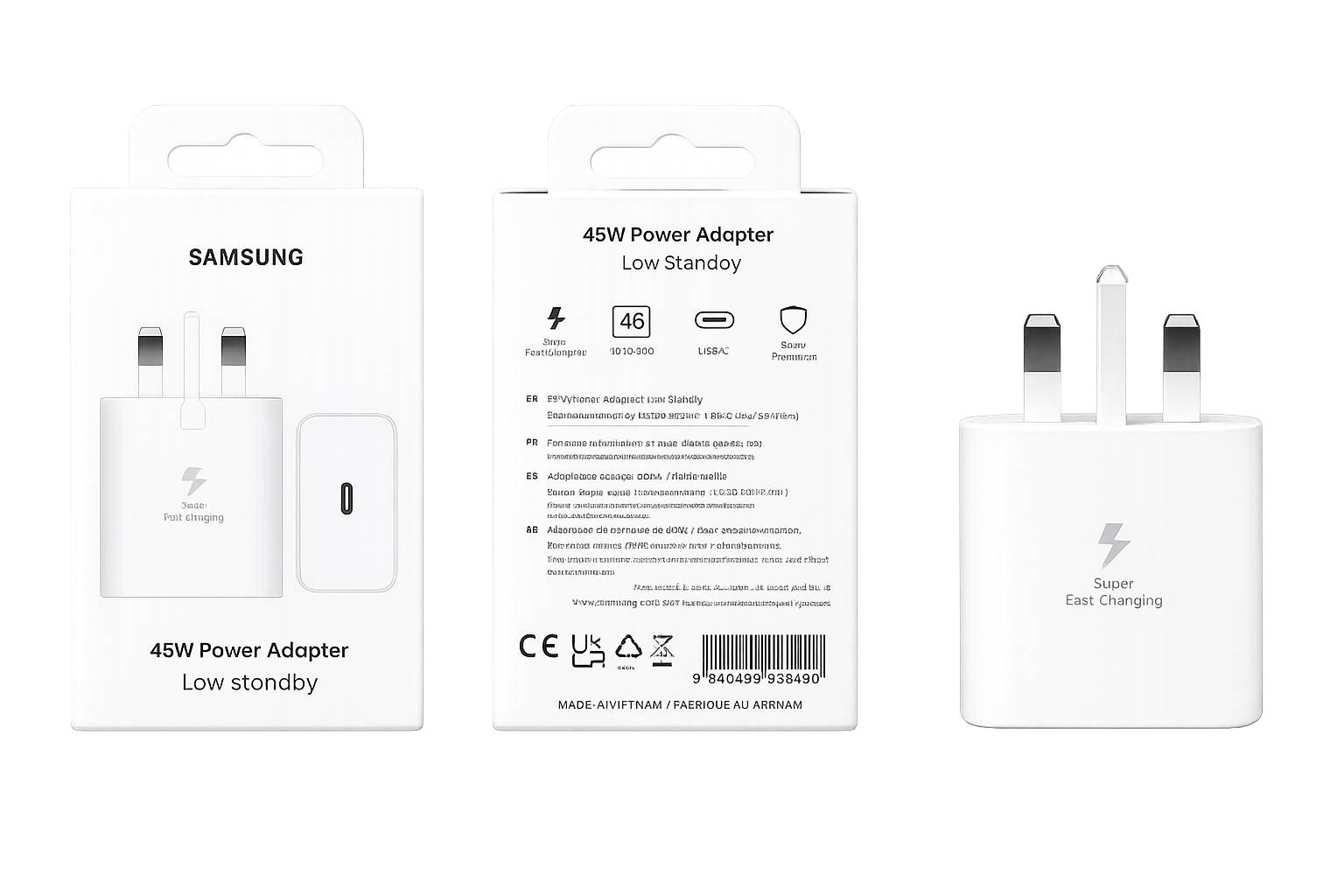 اداپتور 45 وات سامسونگ NFC فست شارژ