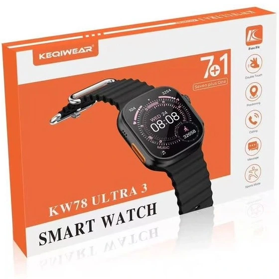 ساعت هوشمند KEQIWEAR مدل KW78 Ultra3 با ۷ بند