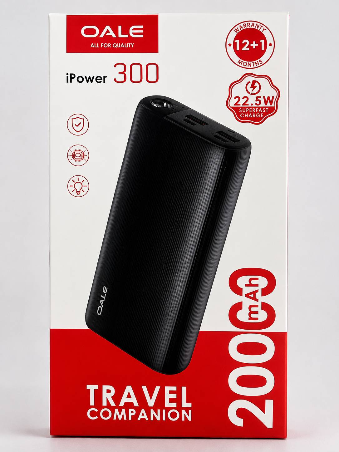 پاوربانک 20000میلی آمپر ساعت OALE iPower 300 35813