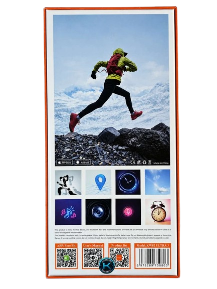 ساعت هوشمند KEQIWEAR مدل KW82 Ultra 3 تک بند