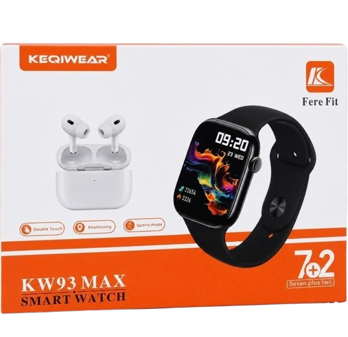 ساعت هوشمند KEQIWEAR مدل KW93 MAX با ۷ بند و ایرپاد